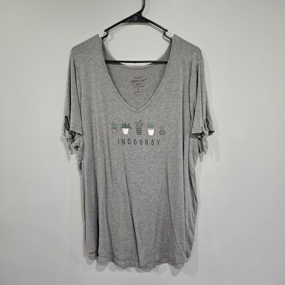 🐢 Torrid Super Soft Knits Indoorsy T-Shirt Size 4X - Picture 5 of 11